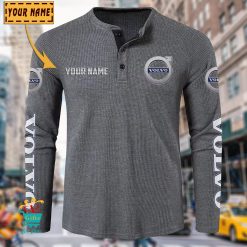 Volvo Custom Name New Edition Henley Long Sleeve Shirt