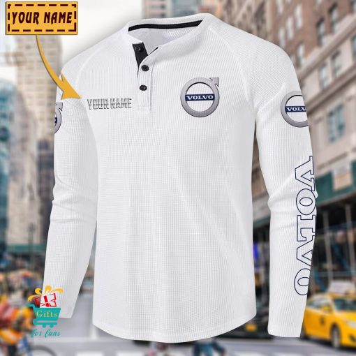 Volvo Custom Name New Edition Henley Long Sleeve Shirt